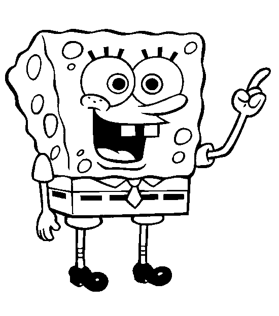 SpongeBob SquarePants Coloring Print and color SpongeBob SquarePants