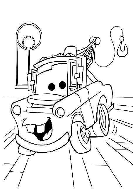 Disney Cars Mater Coloring Page