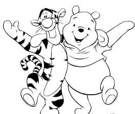 Winnie  Pooh Coloring Pages on Winnie The Pooh And Tigger Coloring Pages Online