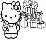  Christmas Hello Kitty Coloring Pages 