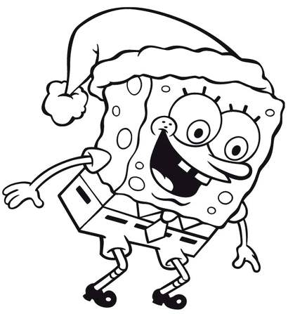 Christmas Spongebob Coloring Pages