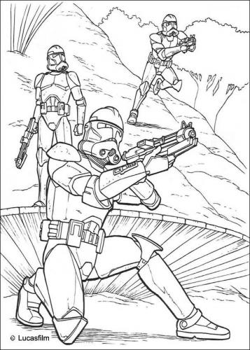 Coloring pages Star Wars Attack of the Clones
