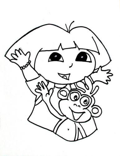 coloring pages for girls dora. My Family Fun - Dora the