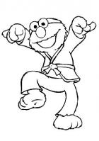  Elmo Judo printable page 