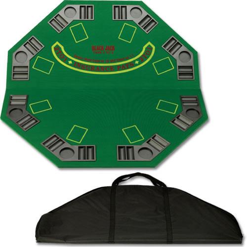 My Family Fun Folding Blackjack Table Top Poker table folds into a