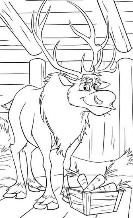  Frozen Sven Reindeer Coloring page 