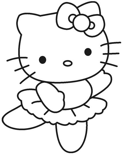 Hello Kitty Ballerina Coloring Pages