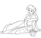  Mermaid Ariel Christmas Coloring Pages 
