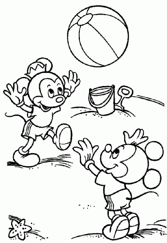 My Family Fun - Coloring Page Mickey Mouse and Minnie