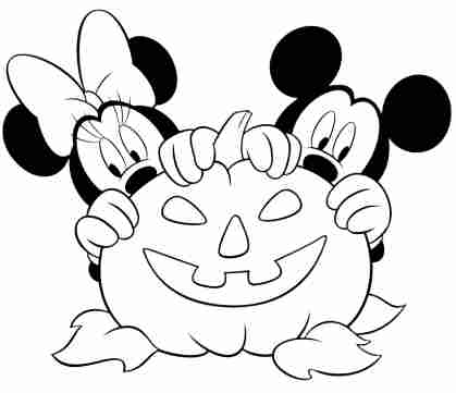 Halloween Wallpaper on Images Of Halloween Minnie And Mickey Coloring Page Also Wallpaper