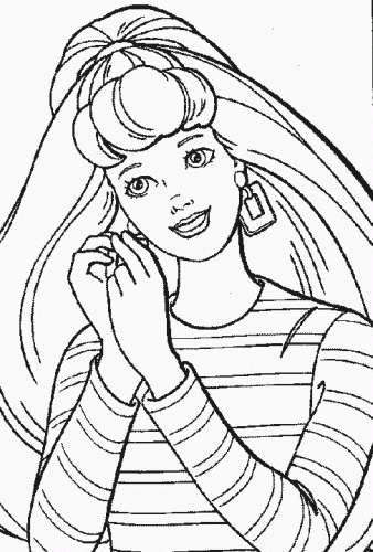 Free printable coloring pages of Barbie