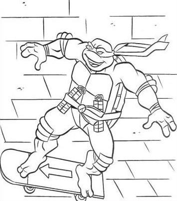 TMNT coloring pages Ninja.