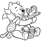  Winnie the Pooh Easter Coloring Pages with Piglet 