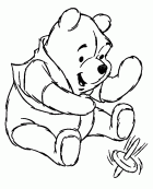  Winnie the Pooh happy printable coloring page 