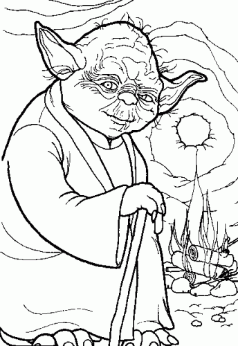 Yoda Coloring Pages Star Wars